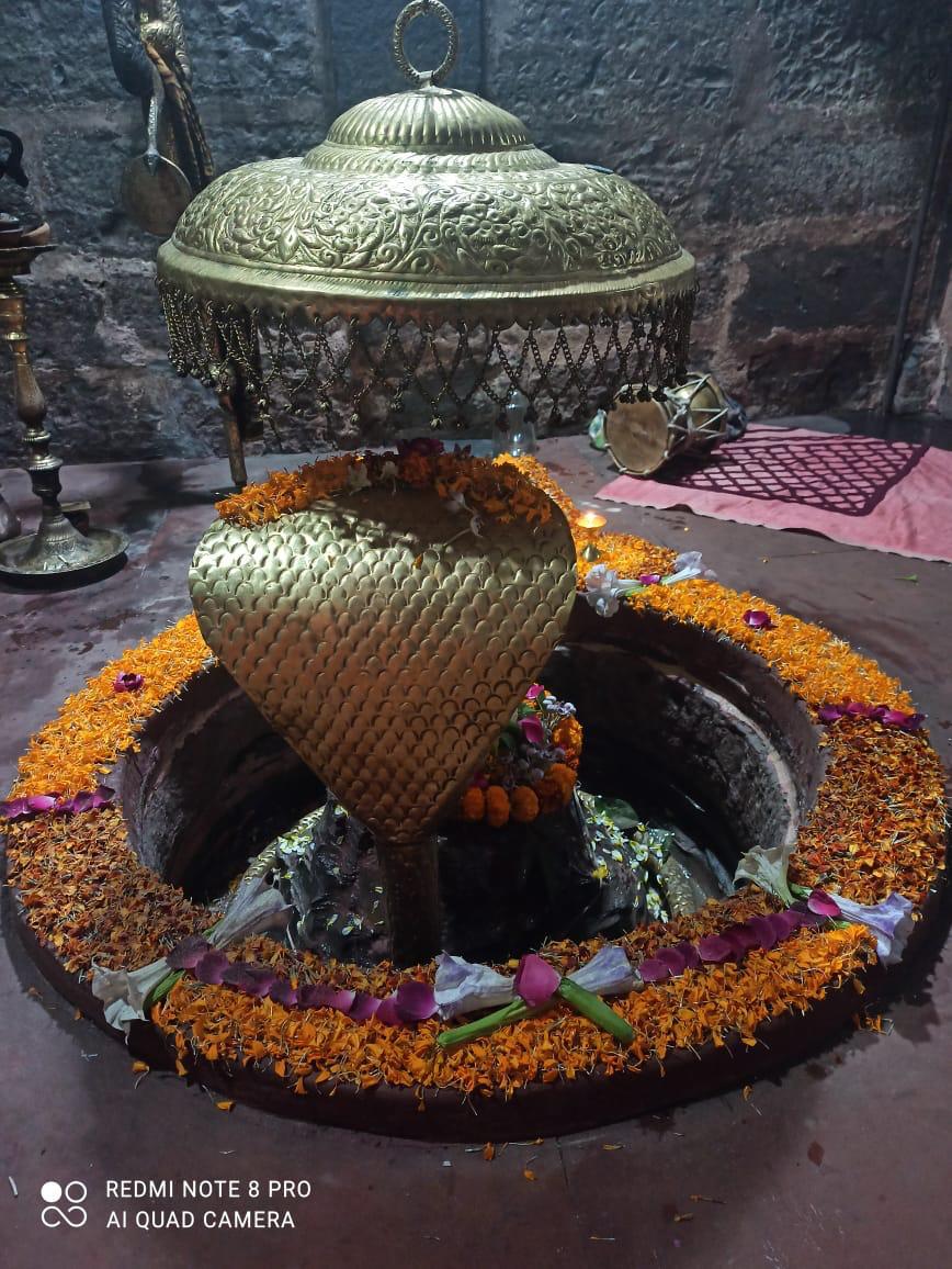 Pandit Ji performing abhishek ceremony